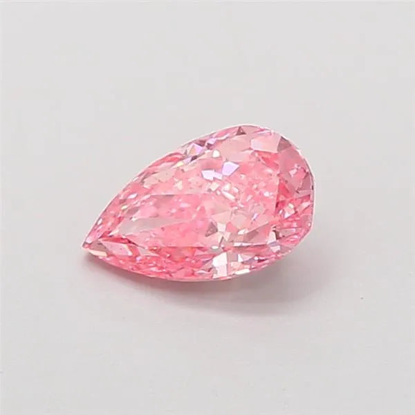 0.62ct Pear Lab Grown Diamond (Colour Fancy Vivid Pink, Clarity VS2, IGI Certified)