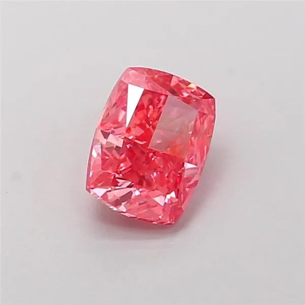 0.64ct Cushion modified Lab Grown Diamond (Colour Fancy Vivid Pink, Clarity VS1, IGI Certified)