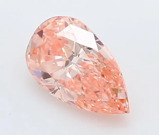 0.65ct Pear Lab Grown Diamond (Colour Fancy Vivid Pink, Clarity VS1, IGI Certified)
