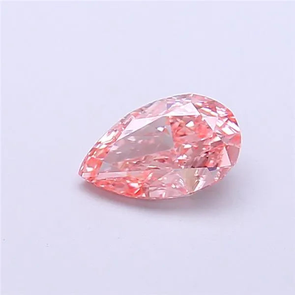 0.66ct Pear Lab Grown Diamond (Colour Fancy Vivid Pink, Clarity VVS2, IGI Certified)