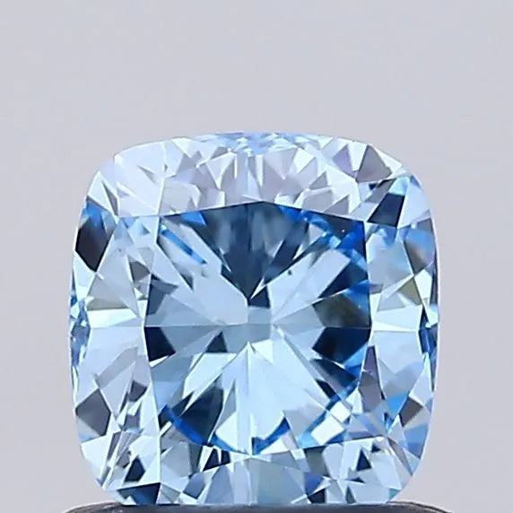0.67ct Cushion modified Lab Grown Diamond (Colour Fancy Vivid Blue, Clarity VS1, IGI Certified)