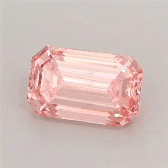 0.67ct Emerald Lab Grown Diamond (Colour Fancy Intense Pink, Clarity VS1, IGI Certified)