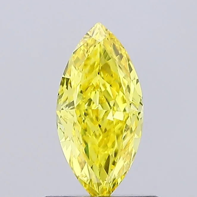 0.67ct Marquise Lab Grown Diamond (Colour Fancy Vivid Yellow, Clarity VS1, IGI Certified)
