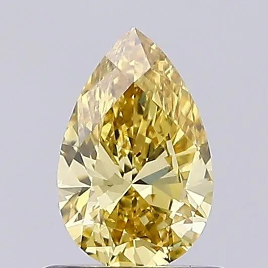 0.67ct Pear Lab Grown Diamond (Colour Fancy Intense Yellow, Clarity VVS2, IGI Certified)