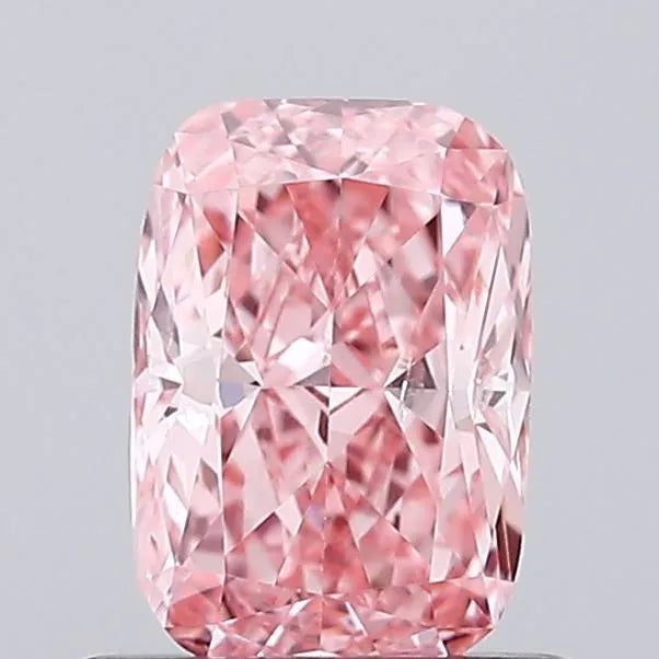 0.68ct Cushion brilliant Lab Grown Diamond (Colour Fancy Vivid Pink, Clarity SI1, IGI Certified)