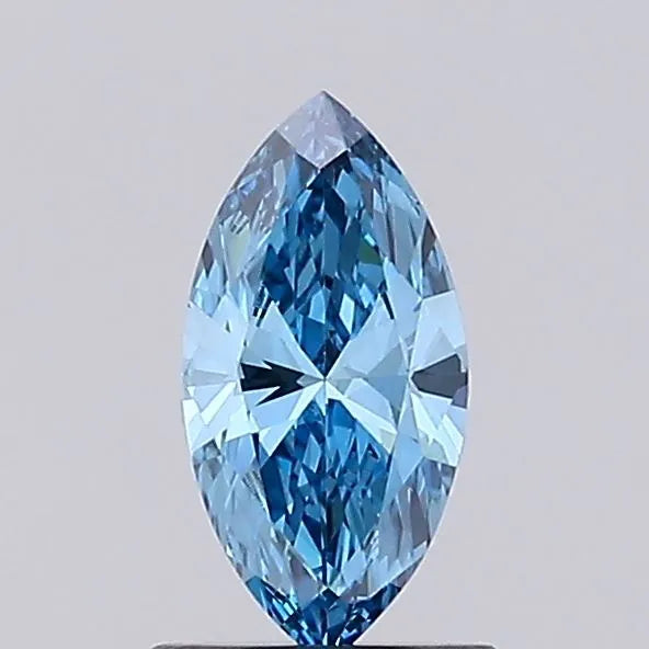 0.68ct Marquise Lab Grown Diamond (Colour Fancy Vivid Blue, Clarity VS1, IGI Certified)