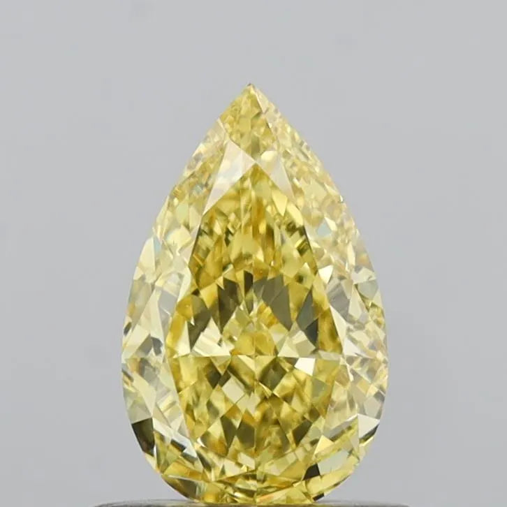 0.68ct Pear Lab Grown Diamond (Colour Fancy Intense Yellow, Clarity VS1, IGI Certified)