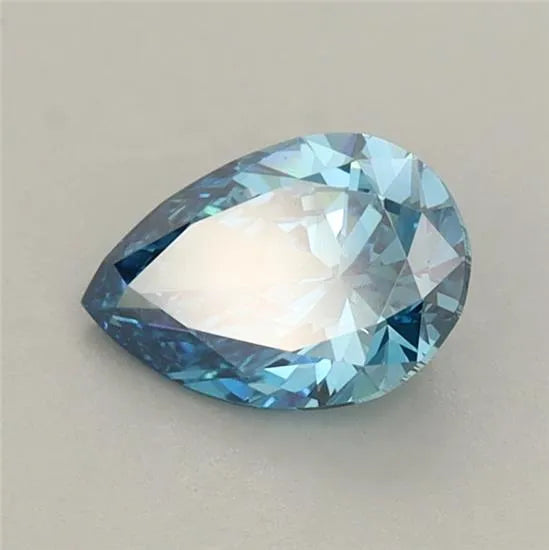 0.68ct Pear Lab Grown Diamond (Colour Fancy Vivid Blue, Clarity VVS2, IGI Certified)