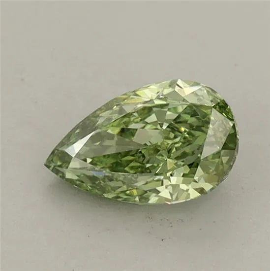 0.68ct Pear Lab Grown Diamond (Colour Fancy Vivid Green, Clarity VS1, IGI Certified)