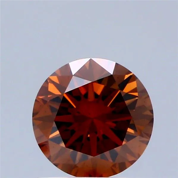 0.68ct Round Lab Grown Diamond (Colour Fancy Deep Brown, Clarity VS2, Cut EX, IGI Certified)