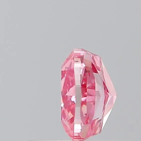0.69ct Cushion brilliant Lab Grown Diamond (Colour Fancy Vivid Pink, Clarity VS1, IGI Certified)