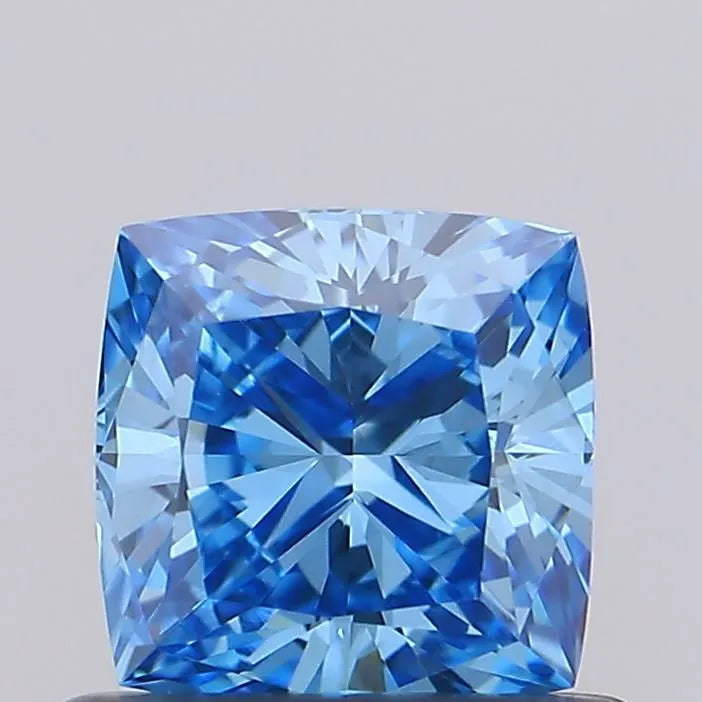 0.69ct Cushion modified Lab Grown Diamond (Colour Fancy Vivid Blue, Clarity VVS2, IGI Certified)