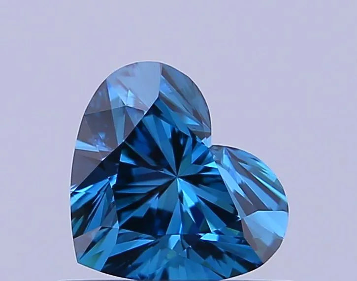 0.69ct Heart Lab Grown Diamond (Colour Fancy Vivid Blue, Clarity VS2, IGI Certified)