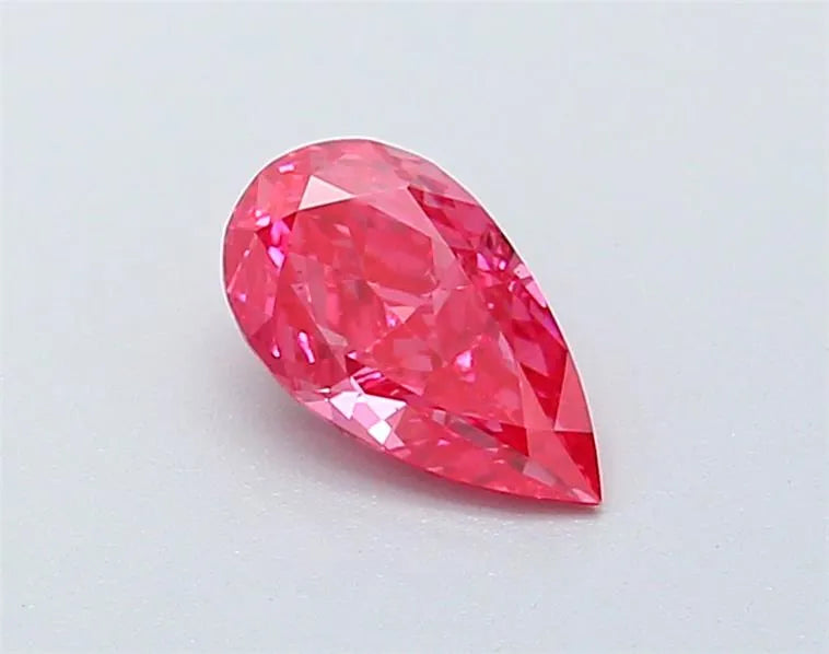0.69ct Pear Lab Grown Diamond (Colour Fancy Vivid Pink, Clarity VS2, IGI Certified)