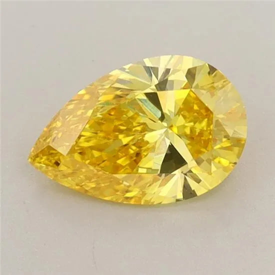 0.69ct Pear Lab Grown Diamond (Colour Fancy Vivid Yellow, Clarity VS1, IGI Certified)