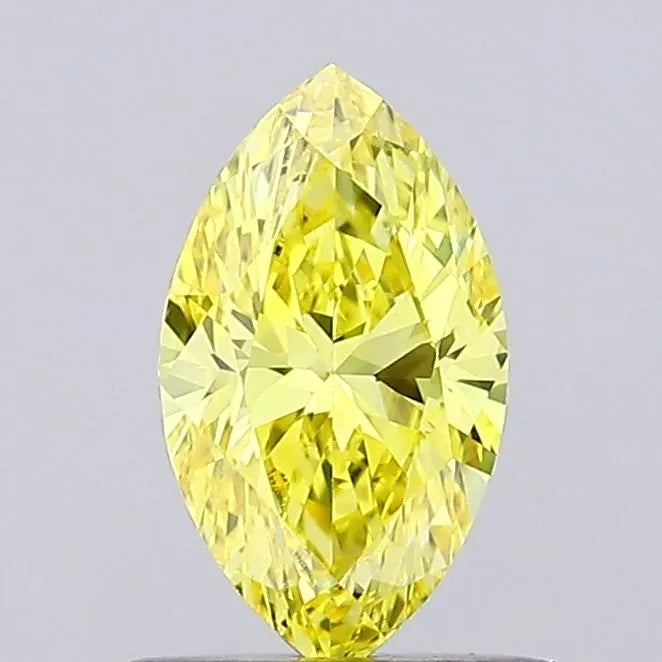 0.70ct Marquise Lab Grown Diamond (Colour Fancy Vivid Yellow, Clarity VVS2, IGI Certified)