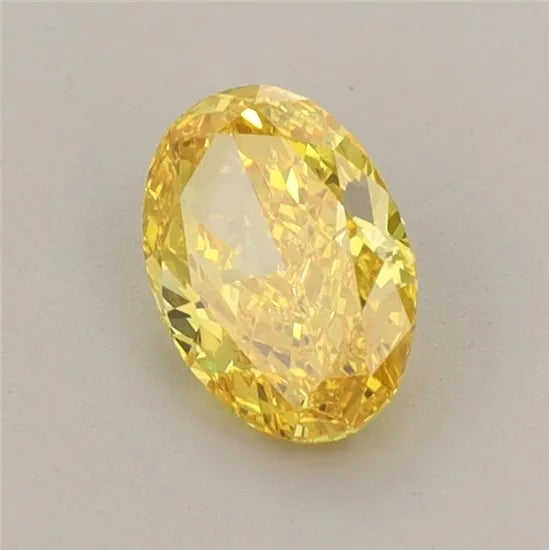 0.70ct Oval Lab Grown Diamond (Colour Fancy Vivid Yellow, Clarity VS1, IGI Certified)