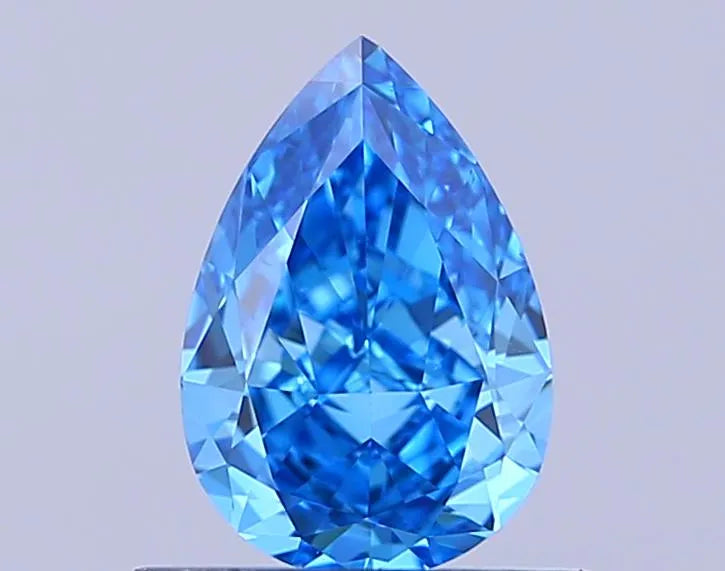 0.70ct Pear Lab Grown Diamond (Colour Fancy Vivid Blue, Clarity VS1, Cut VG, IGI Certified)
