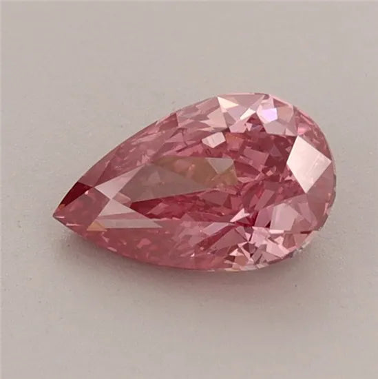 0.70ct Pear Lab Grown Diamond (Colour Fancy Vivid Pink, Clarity VS1, IGI Certified)