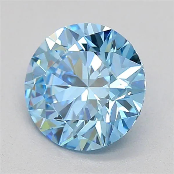 0.70ct Round Lab Grown Diamond (Colour Fancy Vivid Blue, Clarity VVS2, Cut ID, IGI Certified)
