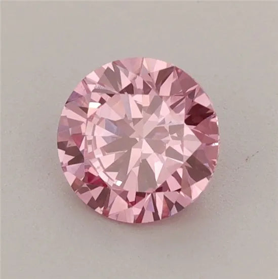 0.70ct Round Lab Grown Diamond (Colour Fancy Vivid Pink, Clarity VS2, Cut VG, IGI Certified)