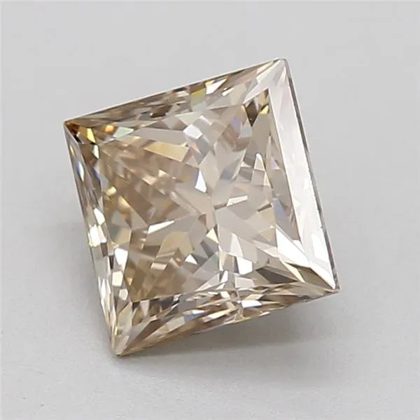 0.71ct Princess Lab Grown Diamond (Colour Very Light Brown, Clarity VVS2, IGI Certified)