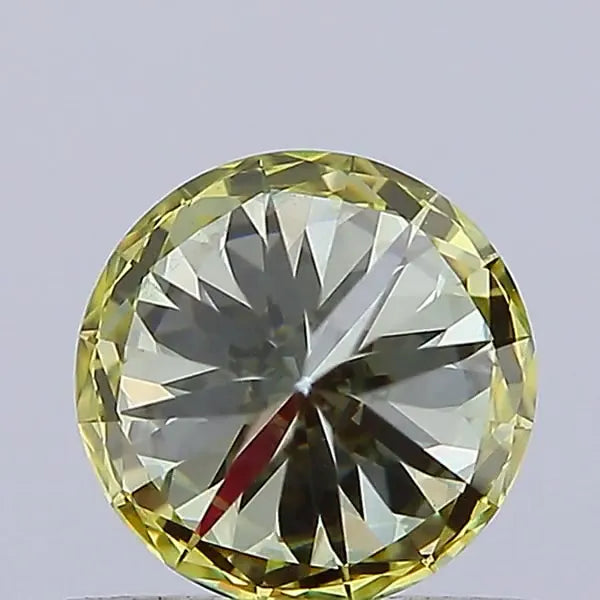 0.71ct Round Lab Grown Diamond (Colour Fancy Green, Clarity VS1, Cut EX, IGI Certified)