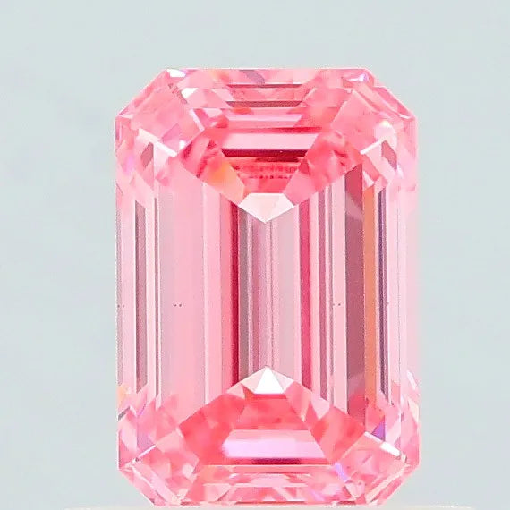 0.72ct Emerald Lab Grown Diamond (Colour Fancy Vivid Pink, Clarity VS1, IGI Certified)