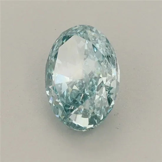 0.72ct Oval Lab Grown Diamond (Colour Fancy Vivid Green, Clarity VVS2, IGI Certified)