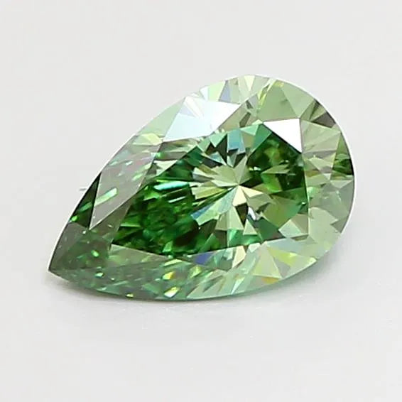 0.72ct Pear Lab Grown Diamond (Colour Fancy Vivid Green, Clarity VS1, IGI Certified)