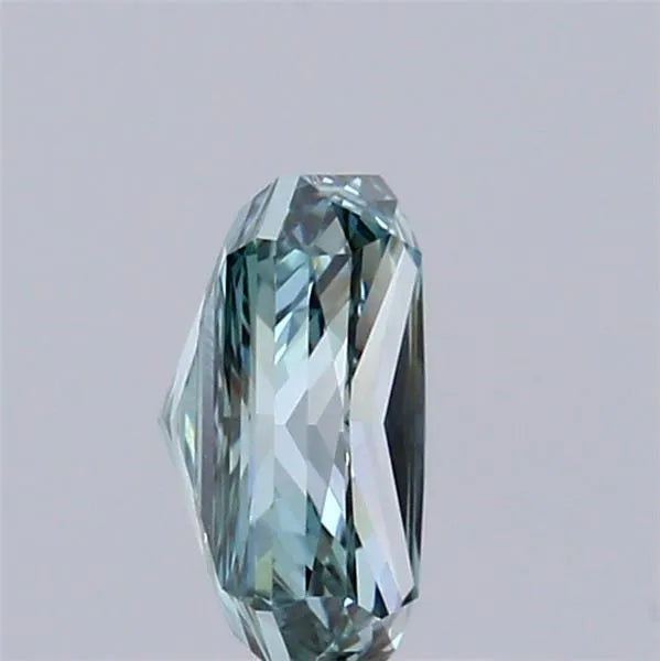 0.72ct Radiant Lab Grown Diamond (Colour Fancy Vivid Greenish Blue, Clarity VVS2, IGI Certified)