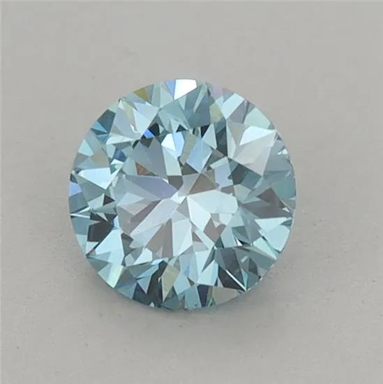 0.72ct Round Lab Grown Diamond (Colour Fancy Vivid Blue, Clarity VS1, Cut ID, IGI Certified)