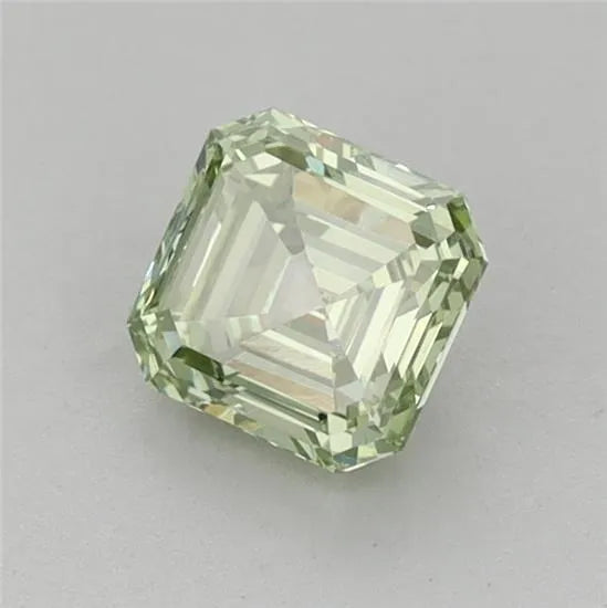 0.72ct Square emerald Lab Grown Diamond (Colour Fancy Vivid Green, Clarity VS1, IGI Certified)