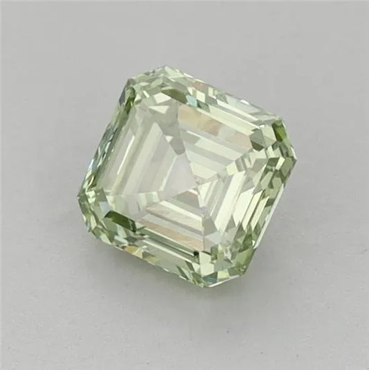 0.72ct Square emerald Lab Grown Diamond (Colour Fancy Vivid Green, Clarity VS1, IGI Certified)