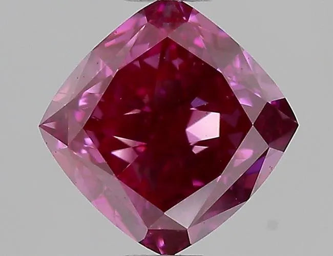 0.73ct Cushion modified Lab Grown Diamond (Colour Fancy Vivid Pink, Clarity VS2, IGI Certified)