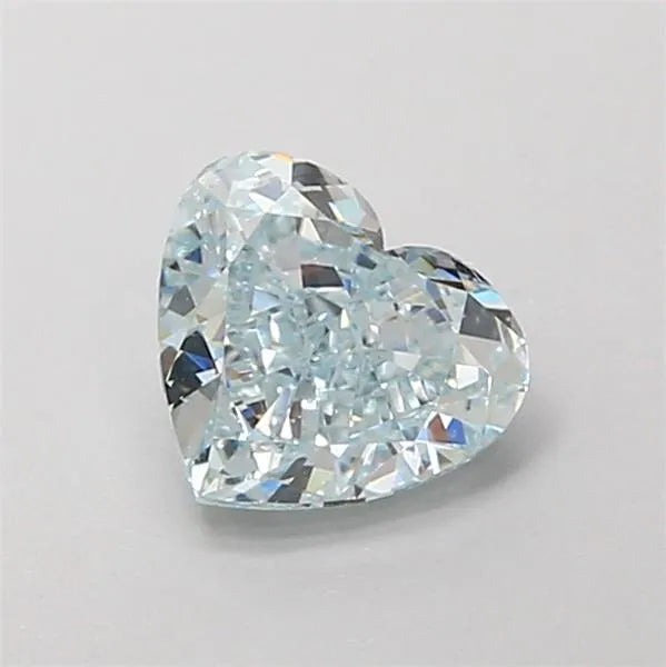 0.73ct Heart Lab Grown Diamond (Colour Fancy Blue, Clarity VVS2, IGI Certified)