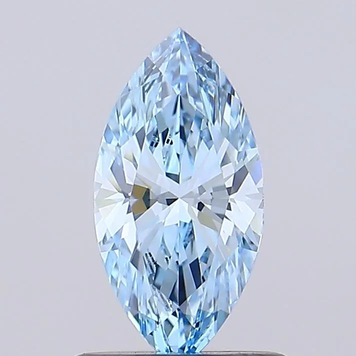 0.73ct Marquise Lab Grown Diamond (Colour Fancy Intense Blue, Clarity IF, IGI Certified)