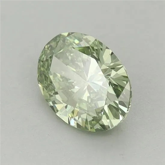 0.73ct Oval Lab Grown Diamond (Colour Fancy Vivid Green, Clarity VVS2, IGI Certified)
