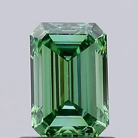 0.74ct Emerald Lab Grown Diamond (Colour Fancy Vivid Green, Clarity VS1, IGI Certified)