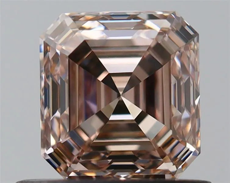 0.74ct Emerald Natural Diamond (Colour Fancy Pinkish Brown, Clarity VVS1, GIA Certified)