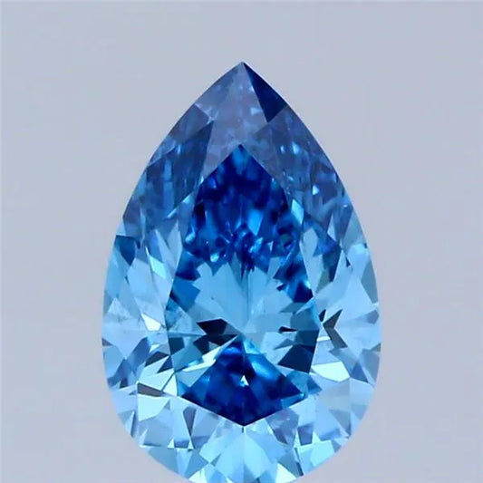 0.74ct Pear Lab Grown Diamond (Colour Fancy Vivid Blue, Clarity VS2, IGI Certified)