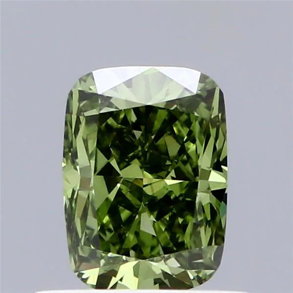0.75ct Cushion brilliant Lab Grown Diamond (Colour Fancy Vivid Green, Clarity VS1, IGI Certified)