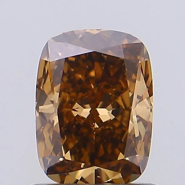0.76ct Cushion modified Lab Grown Diamond (Colour Fancy Brown, Clarity VS1, IGI Certified)