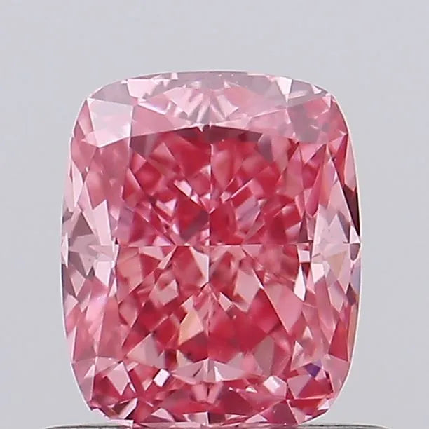 0.76ct Cushion modified Lab Grown Diamond (Colour Fancy Vivid Pink, Clarity VS1, IGI Certified)