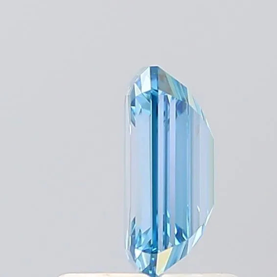 0.76ct Emerald Lab Grown Diamond (Colour Fancy Intense Blue, Clarity IF, IGI Certified)