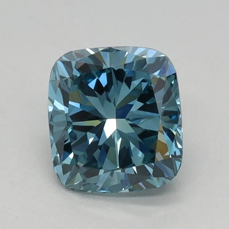 0.77ct Cushion modified Lab Grown Diamond (Colour Fancy Vivid Blue, Clarity VVS2, IGI Certified)