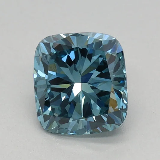 0.77ct Cushion modified Lab Grown Diamond (Colour Fancy Vivid Blue, Clarity VVS2, IGI Certified)