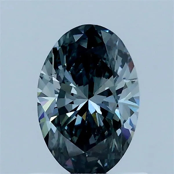0.77ct Oval Lab Grown Diamond (Colour Fancy Gray Blue, Clarity VS1, IGI Certified)