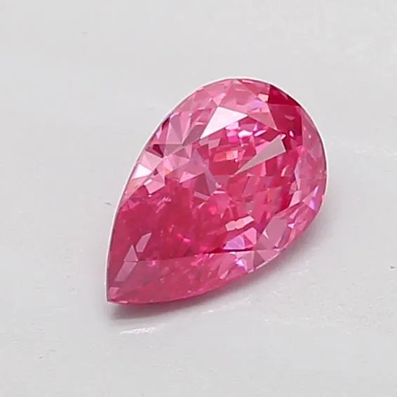 0.77ct Pear Lab Grown Diamond (Colour Fancy Vivid Pink, Clarity VS2, IGI Certified)