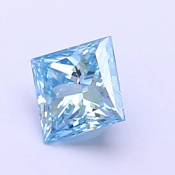 0.77ct Princess Lab Grown Diamond (Colour Fancy Vivid Blue, Clarity VS1, IGI Certified)